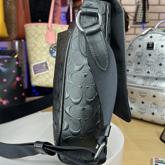 💥COACH - Houston Map Bag In Signature Leather - S0647 - Picture 8 of 14